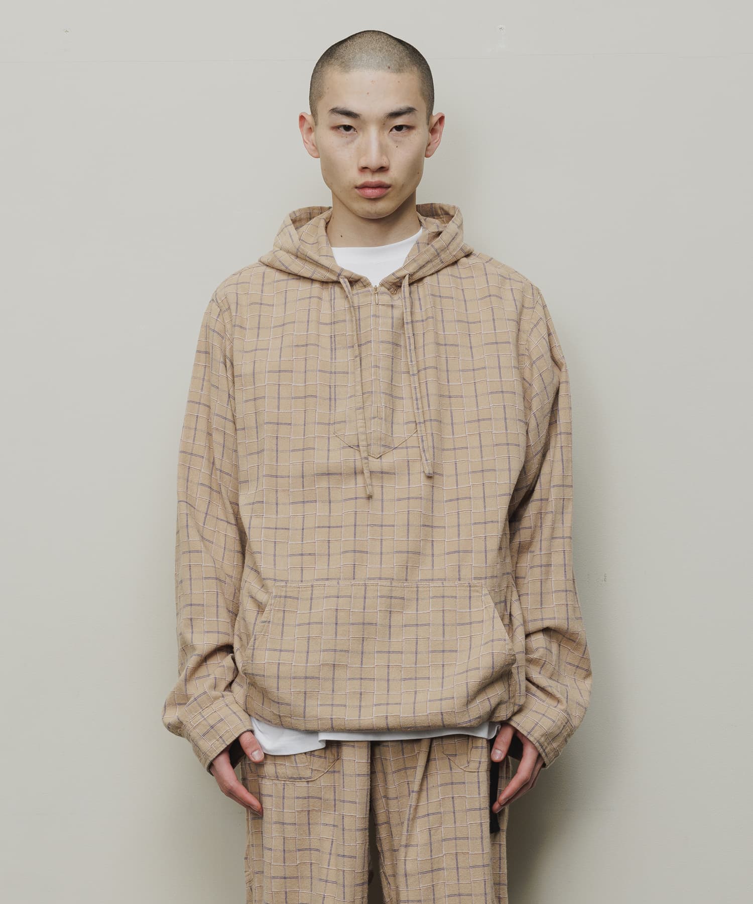 PULLOVER MEXICAN HOODED SHIRT(PLAID) / baloriginal dot comme