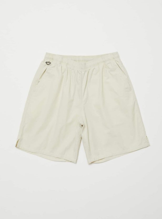 WASHED TWILL WOVEN BELTED SHORT
