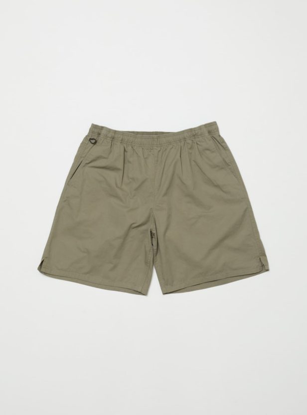 WASHED TWILL WOVEN BELTED SHORT