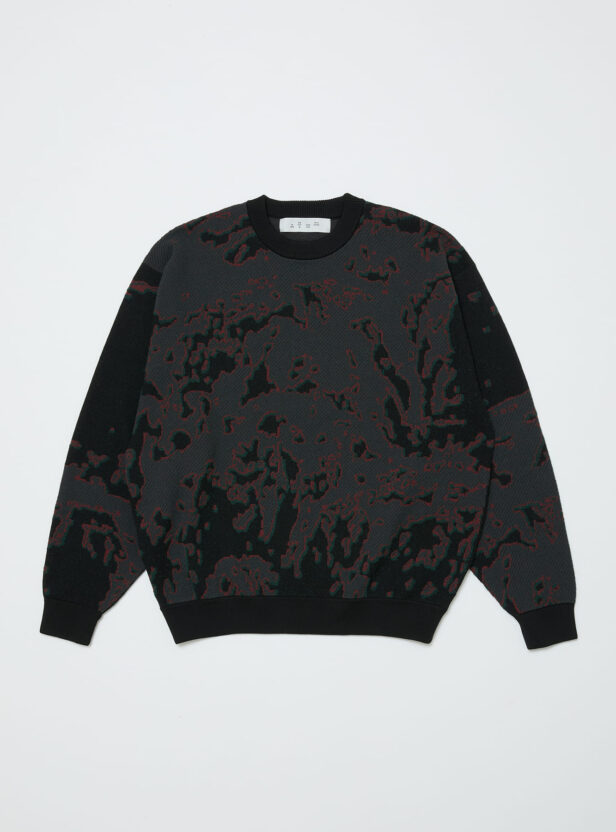 JACQUARD PATTERN CREWNECK SWEATER