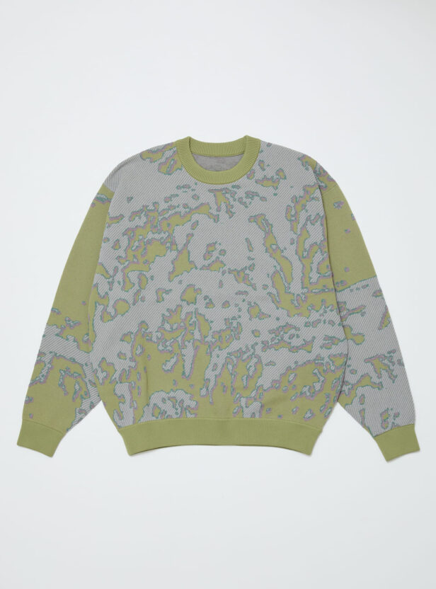 JACQUARD PATTERN CREWNECK SWEATER