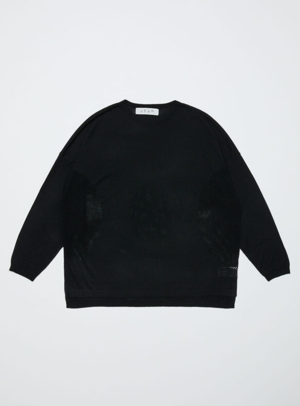 VENTILATION MESH CREW SWEATER