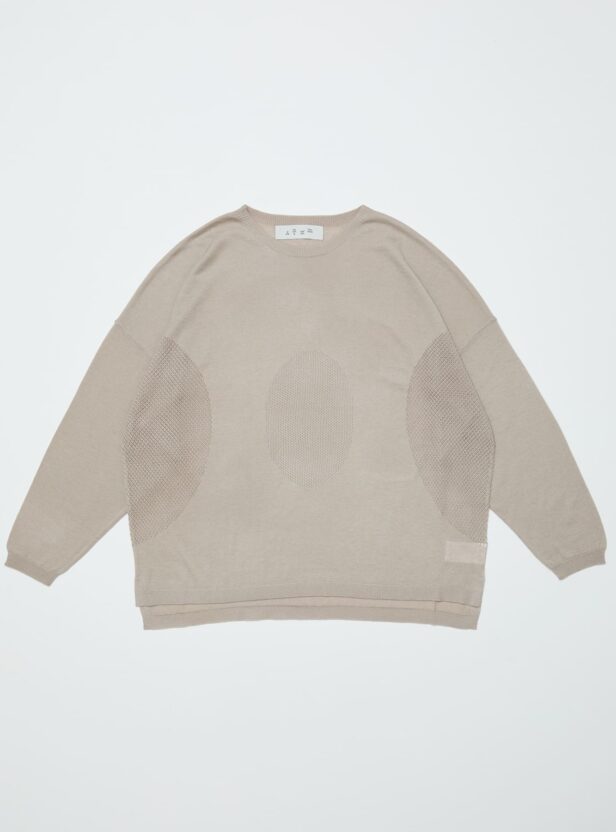 VENTILATION MESH CREW SWEATER