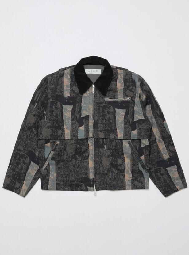 COTTON CANVAS STEALTH POCKET WORK JACKET (STONE)