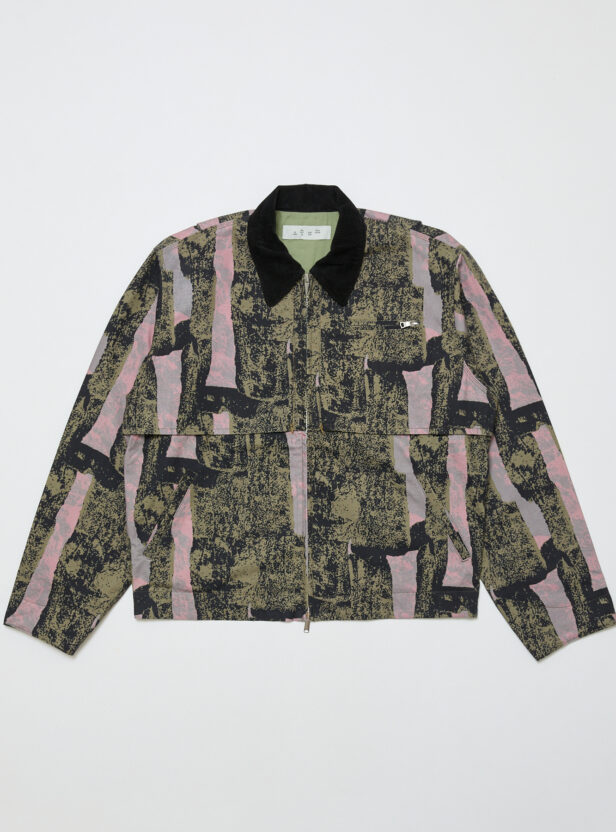 COTTON CANVAS STEALTH POCKET WORK JACKET (STONE)