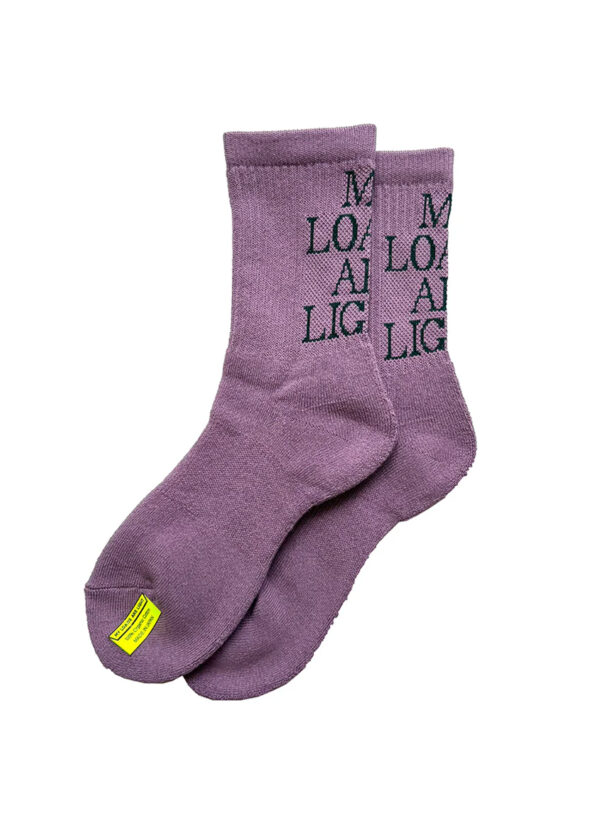 MY LOADS ARE LIGHT TEXT “M.L.A.L” Socks