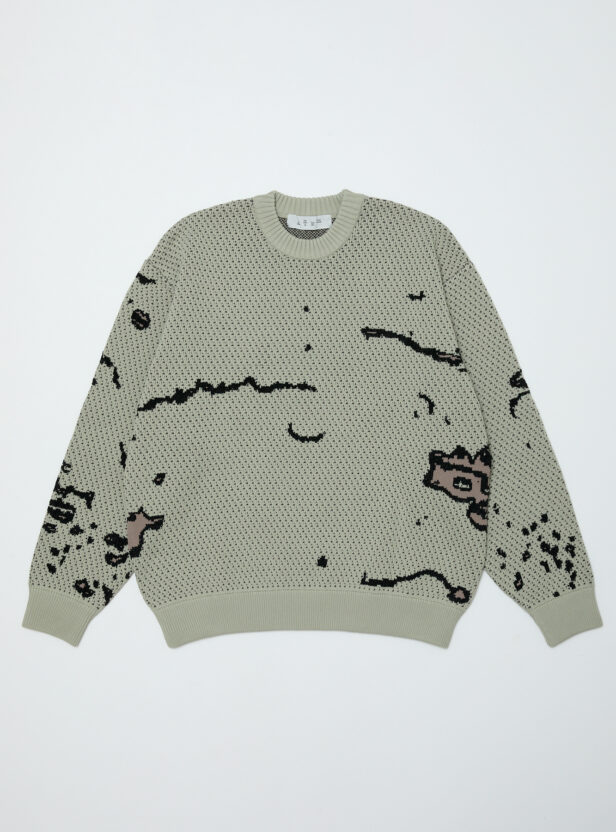 JACQUARD PATTERN CREWNECK SWEATER