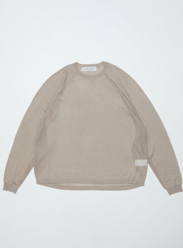 VENTILATION MESH CREW SWEATER